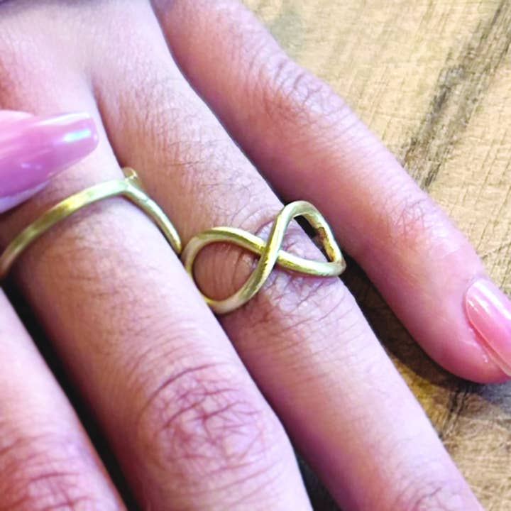 Silver-Plated Infinity Ring