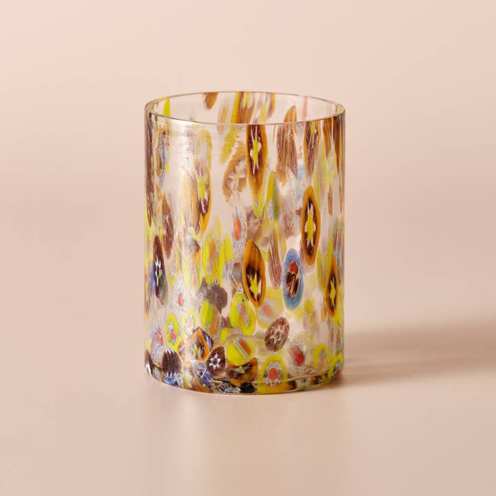 Confetti Glass Tumbler (3&quot; D x 4&quot; H)