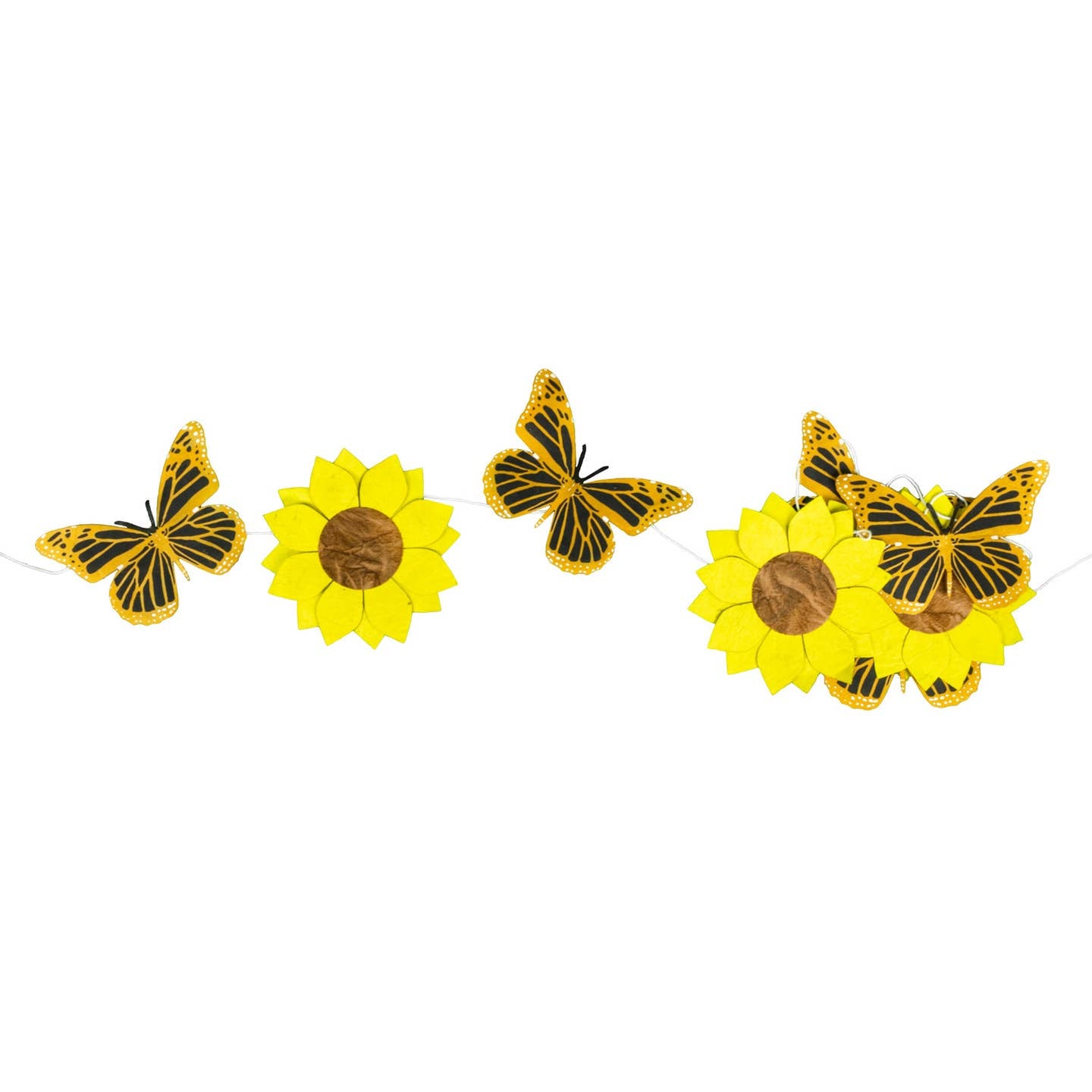 Monarch Sunflower Paper Garland (84")