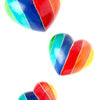 Rainbow Kisii Stone Heart