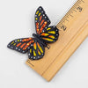 Gourd/Fabric/Crystal Monarch Butterfly Pin (3&quot; L)