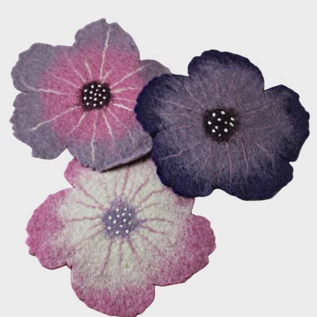 Hibiscus Felt Trivet (8" D)