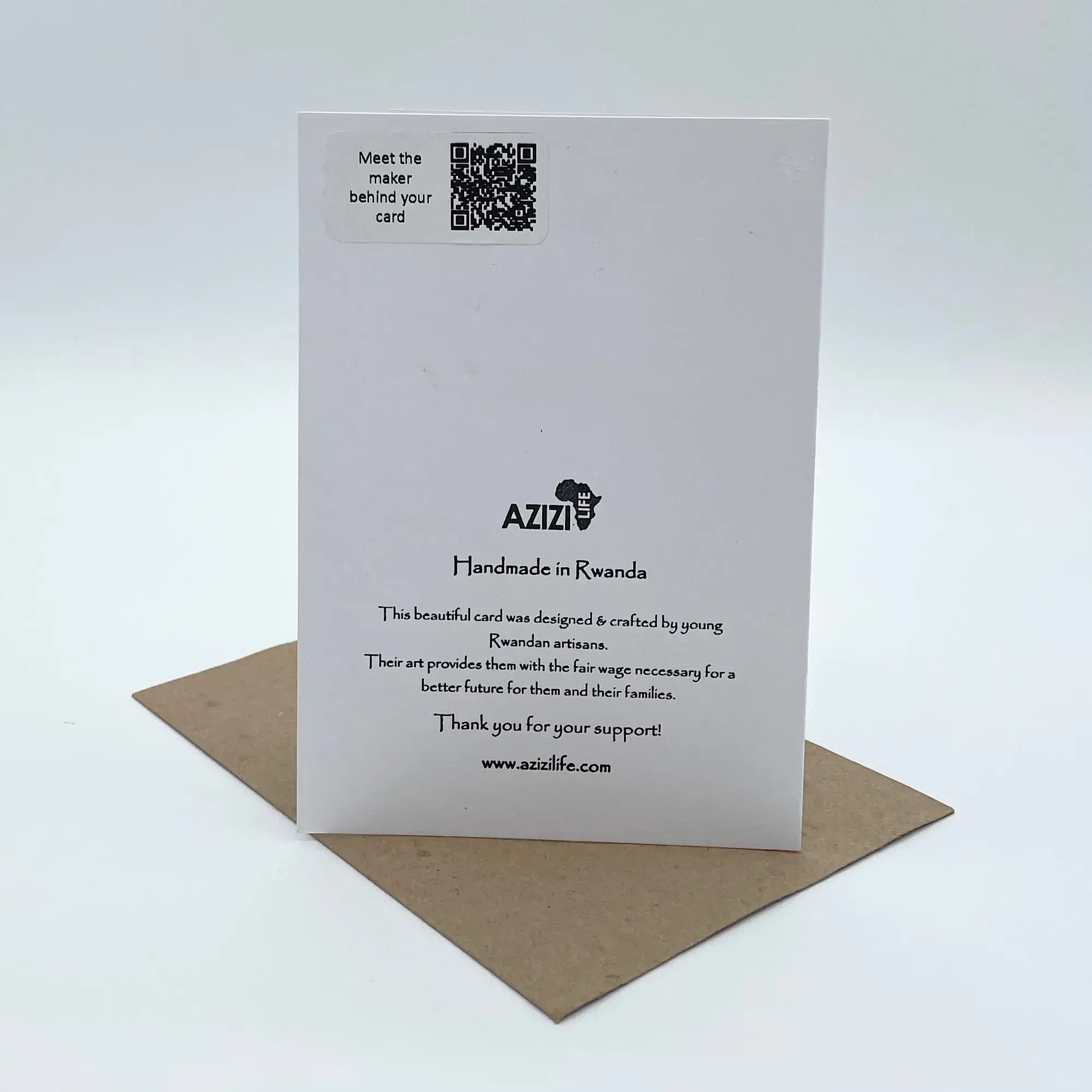 Handcrafted Banana Fiber &amp; Kitenge Balloon Card