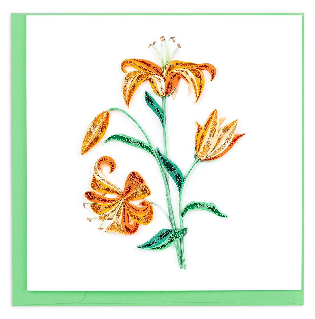 tiger lily paper Quilled Tiger Lilies Greeting Card