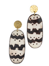 Brass &amp; Bone Dangle Earrings