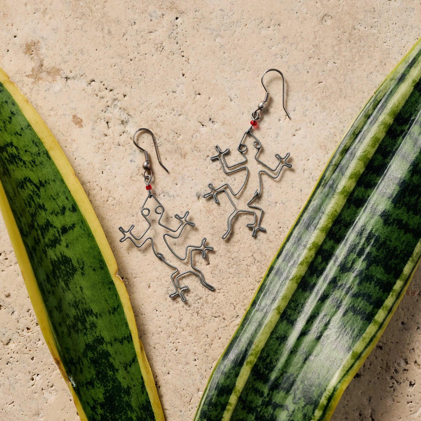 Wire Gecko Earrings