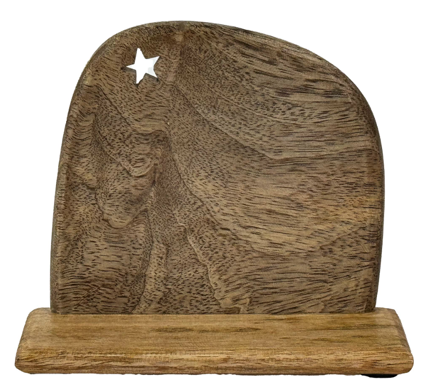 Mango Wood Holy Family Nativity - Set of 4