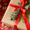 Christmas Tree Embroidered Cotton Ornament (5.5&quot; L)
