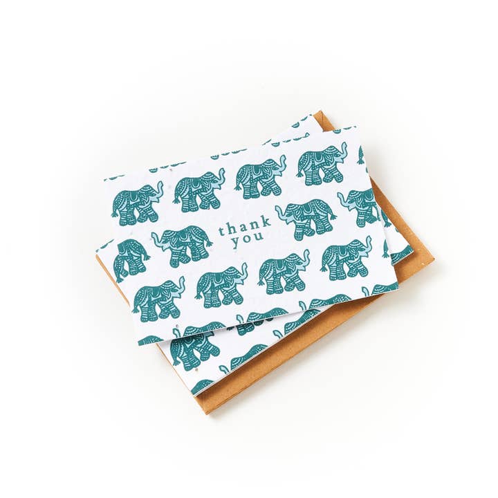 Elephant Thank You Notecards - Set of 6