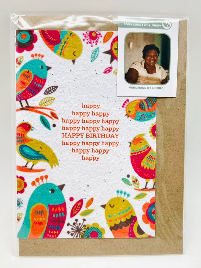 Birthday Birds Growing Paper Card