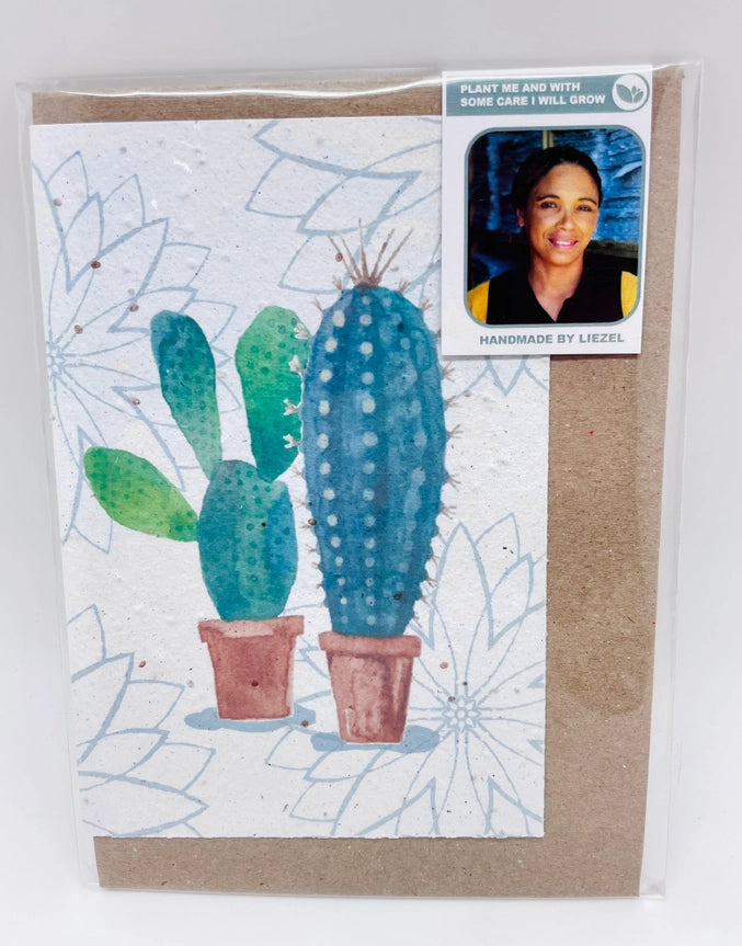 Cactus Growing Paper Card