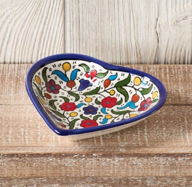Heart Painted Ceramic Dish