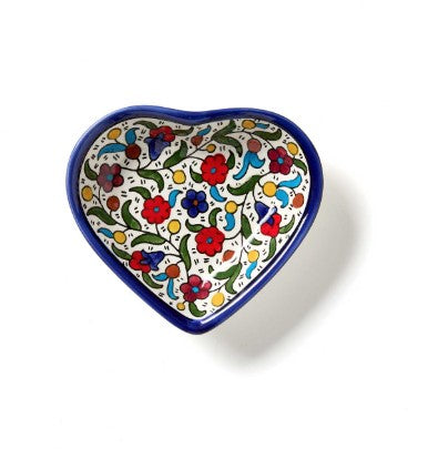 Heart Painted Ceramic Dish