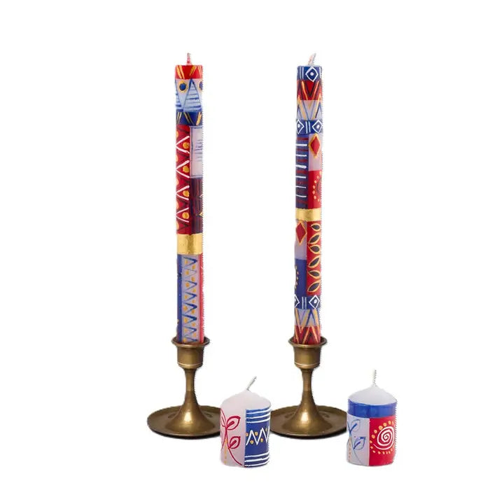 Red, White, & Blue Taper Candle - Set of 2