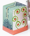 Sari Print 2&quot; Cube Candle - Assorted