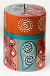 Sari Print 4&quot; Pillar Candle - Assorted