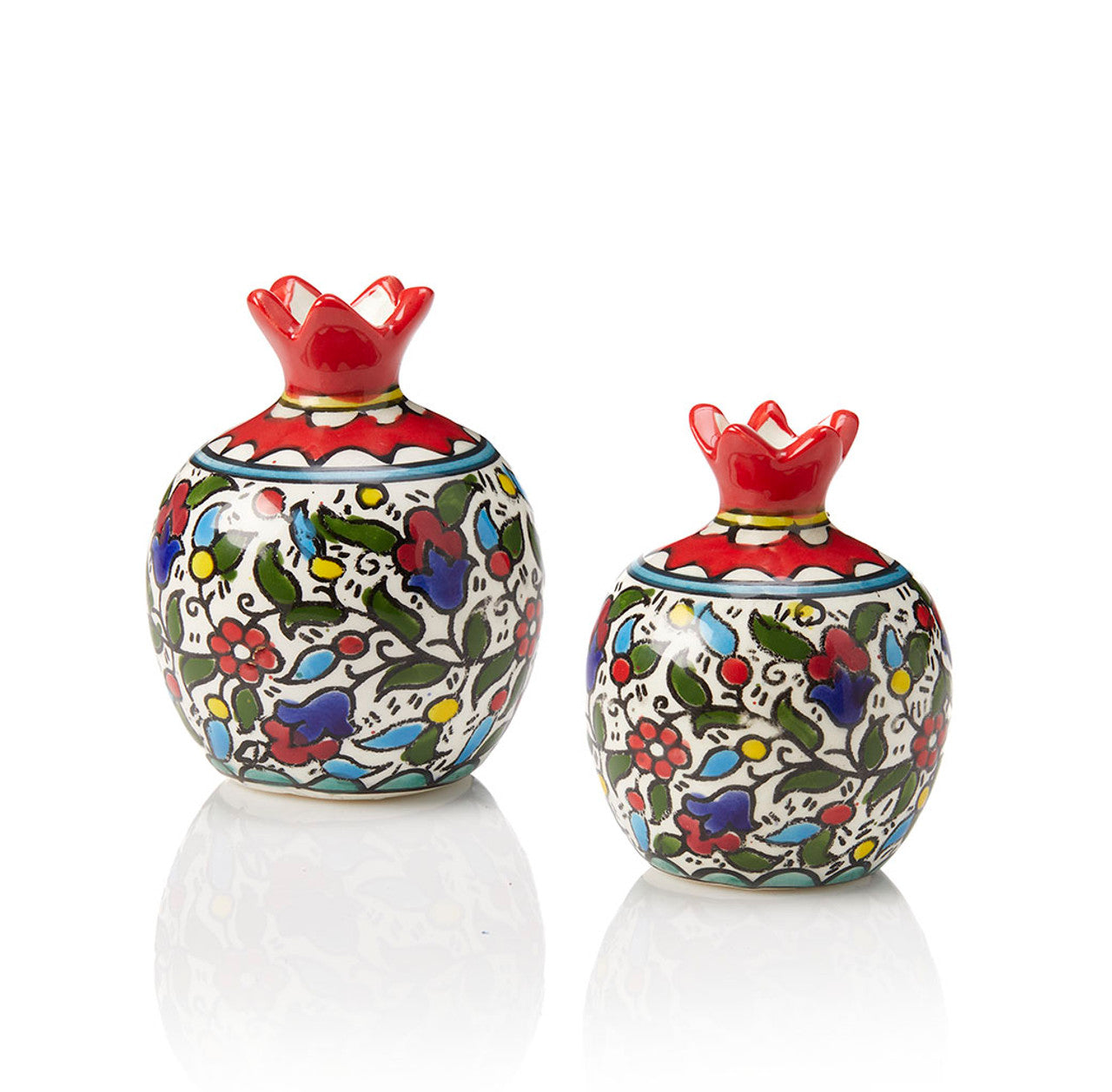 Floral Painted Ceramic Bud Vase