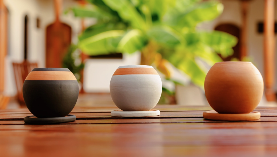 Round Terra Cotta Planter with Plate