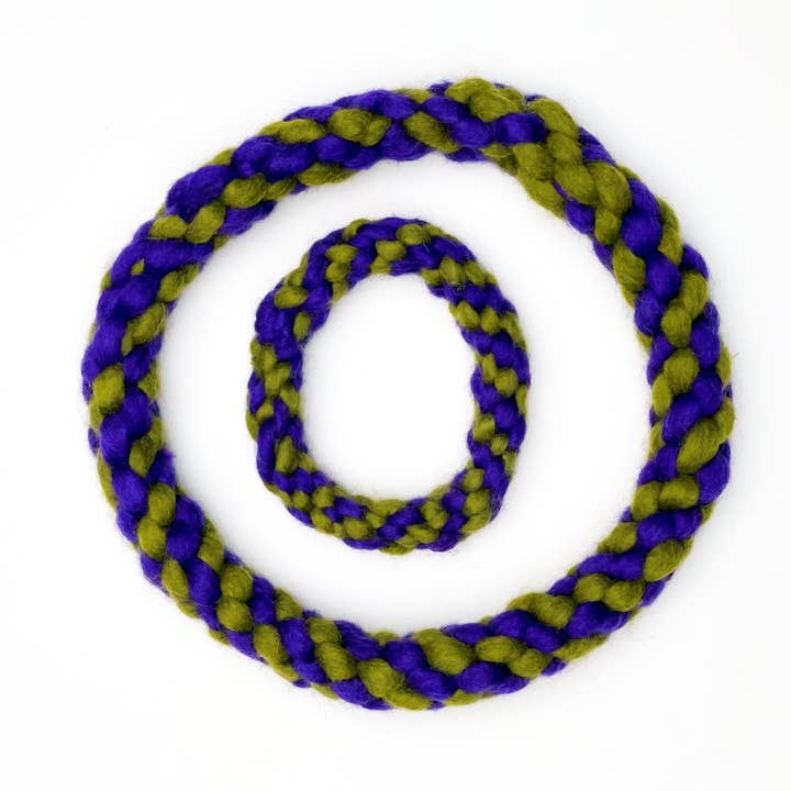 Purple/Green Rope Ring Dog Toy