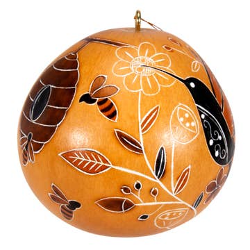 Pollinator Gourd Ornament - Assorted