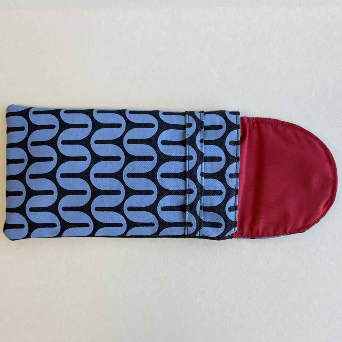 Retro Print Puffy Glasses Case