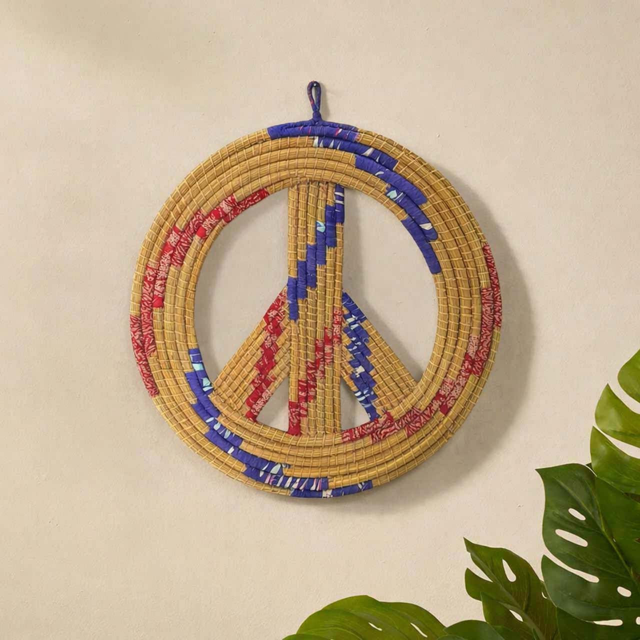 Kaisa Grass &amp; Recycled Sari Peace Wreath