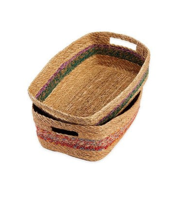 Small Rectangle Hogla &amp; Sari Basket - 7x11
