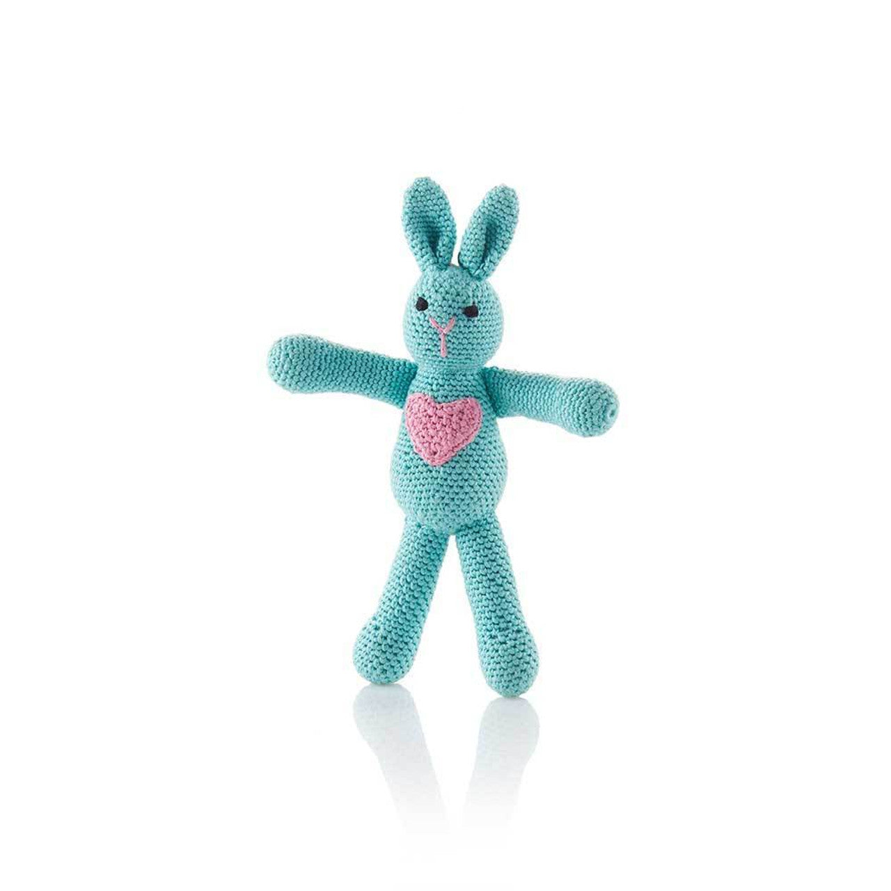 Light Blue Love Bunny Stuffed Crochet