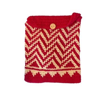 Cotton Crochet Passport Flap Bag