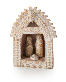 Gilded Terracotta Nativity - Set of 3