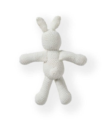 White Love Bunny Stuffed Crochet