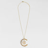 Horn &amp; Geode Pendant Necklace (24&quot; L)