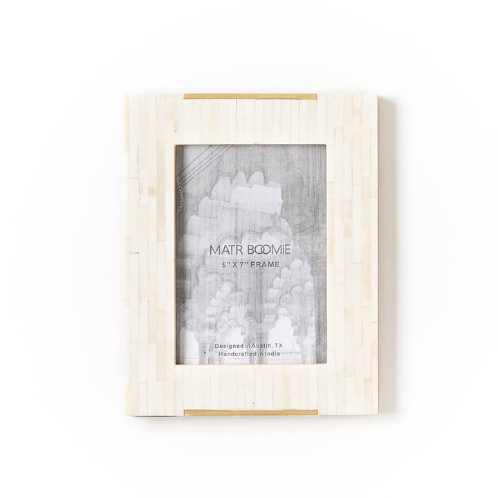 Bone & Brass Picture Frame (5" x 7")