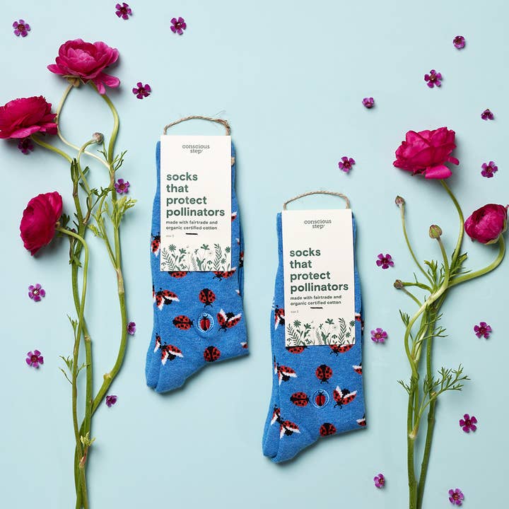 Blue Protect Ladybugs Socks