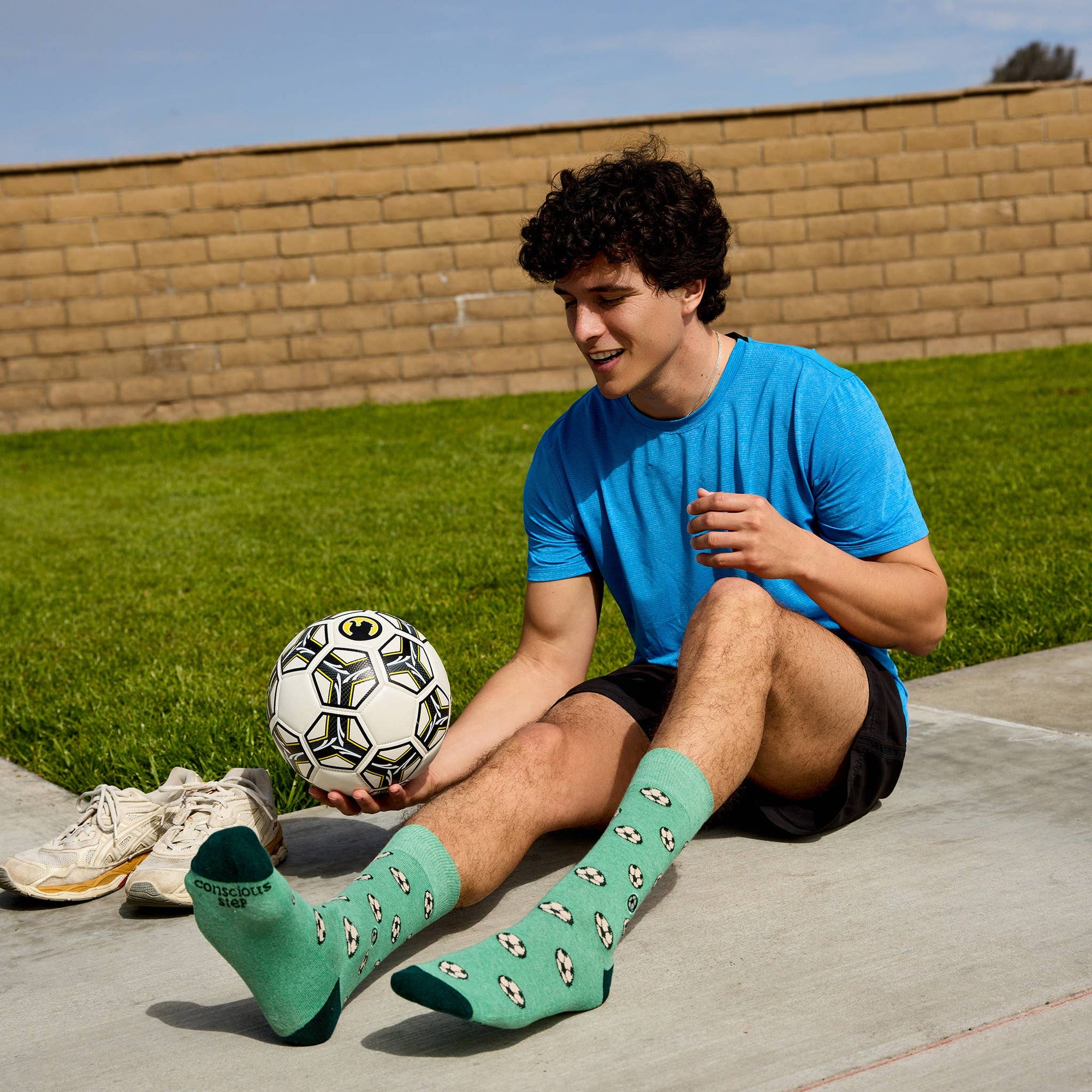 Socks that Support Youth Sports | Green Soccer Balls