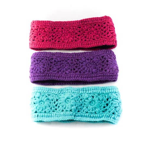 Flower Crochet Wool Earwarmer - Assorted