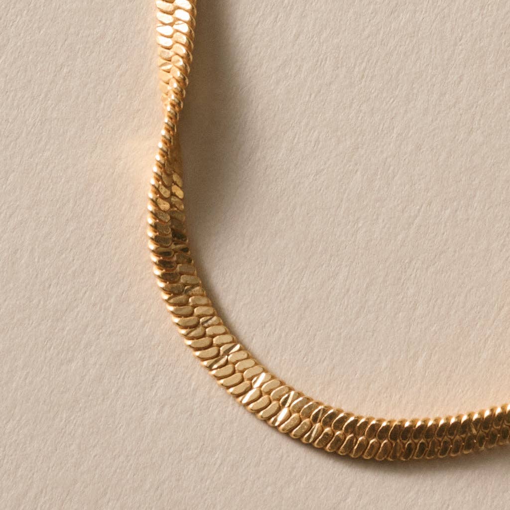 Gold Tone Snake Necklace