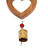 Acacia Wood/Recycled Iron Heart Chime