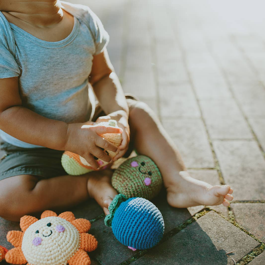 Friendly Sun Crochet Rattle