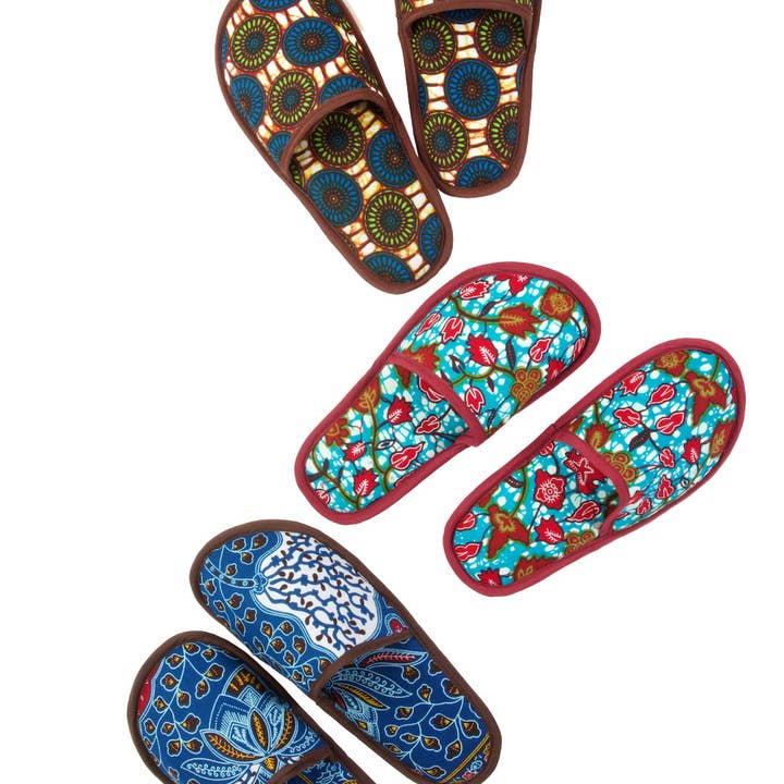 Ankara Cloth Slippers, Small - Assorted