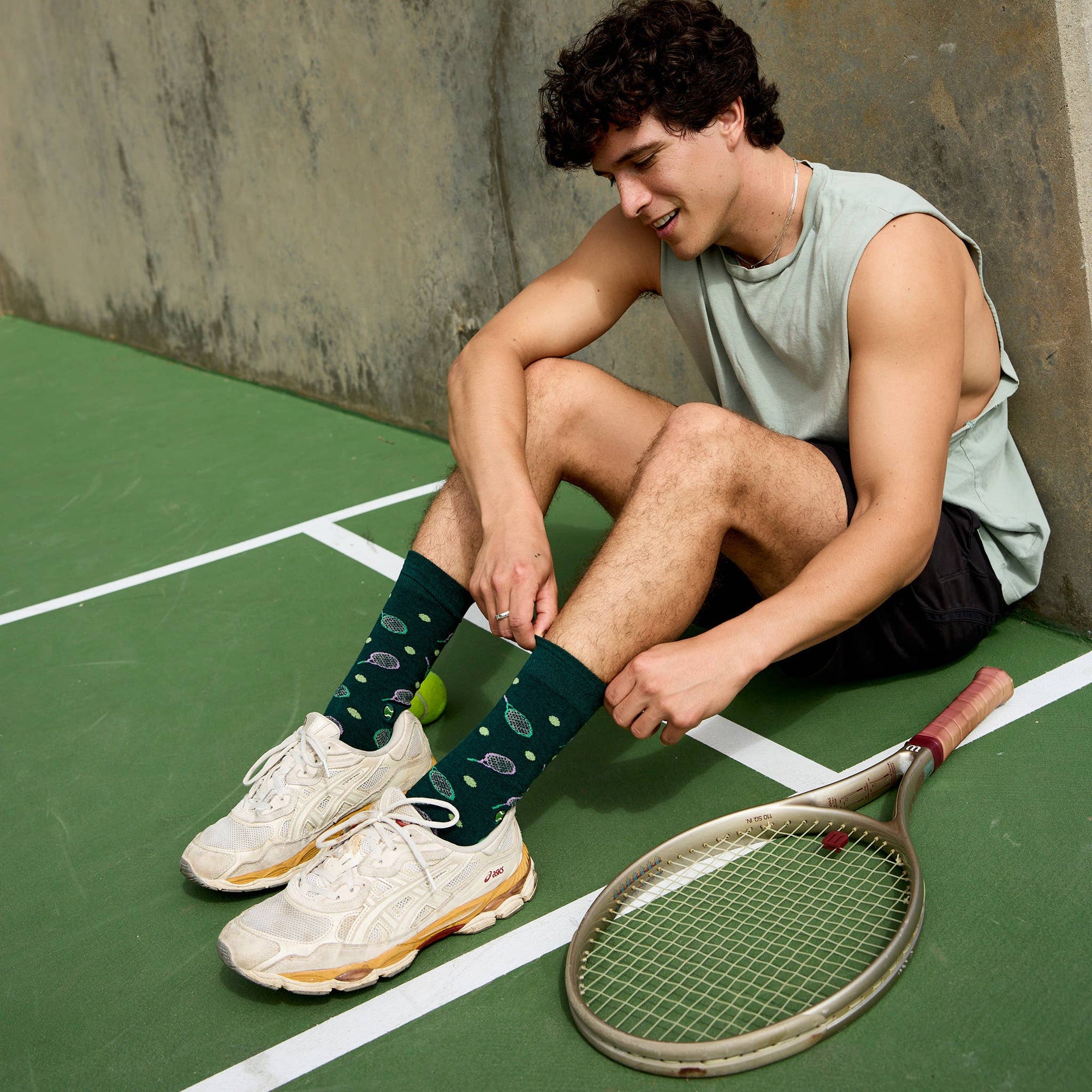 Socks that Support Youth Sports | Green Tennis Rackets