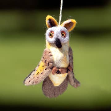 Great Horned Owl Felt Ornament