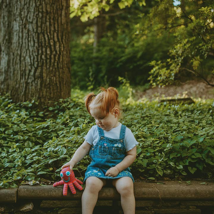Pink Octopus Crochet Cotton Rattle