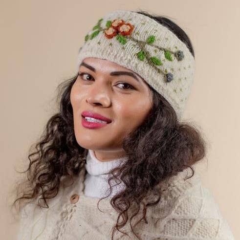 Embroidered Flower Earwarmer - Assorted