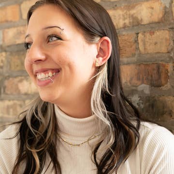 Giraffe Recycled Brass Earrings