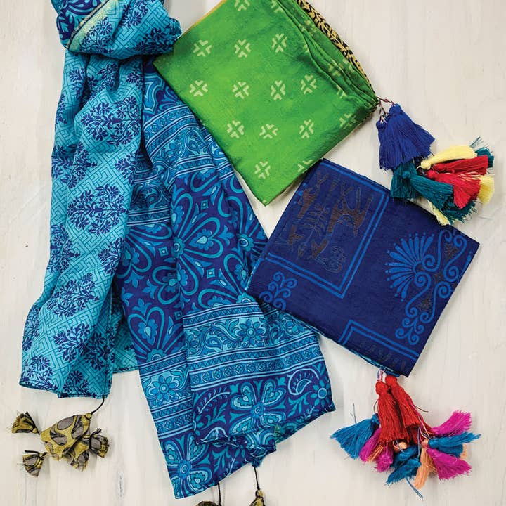 Recycled Silk Sari Scarf