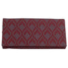 Red Geometric Screen Print Upcycled Wallet (6&quot; W x 4&quot; H)