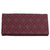 Red Geometric Screen Print Upcycled Wallet (6" W x 4" H)
