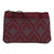 Red Geometric Upcycled Canvas Coin Purse