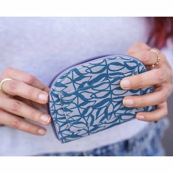 Marine Botanical Half Moon Mini Wallet